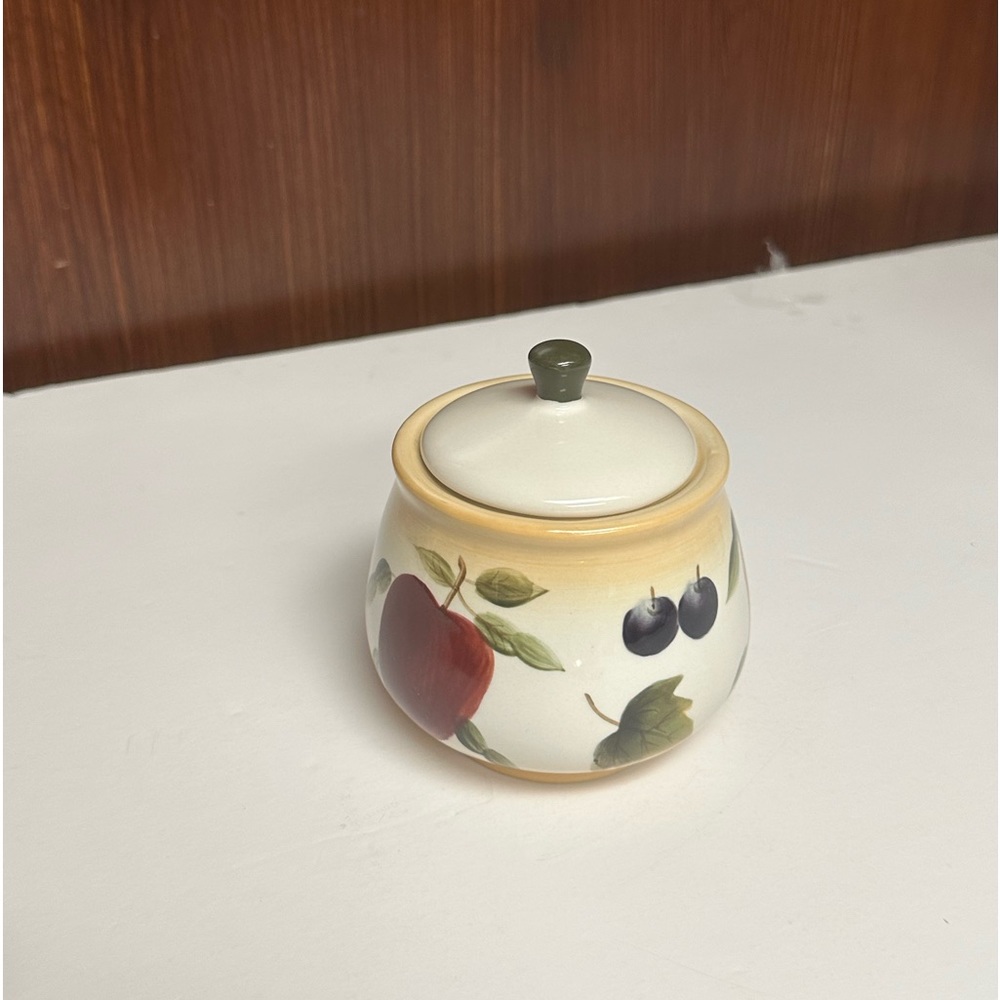 VINTAGE HOME INTERIORS SUGAR BOWL WITH LID - SONOMA VILLA COLLECTION